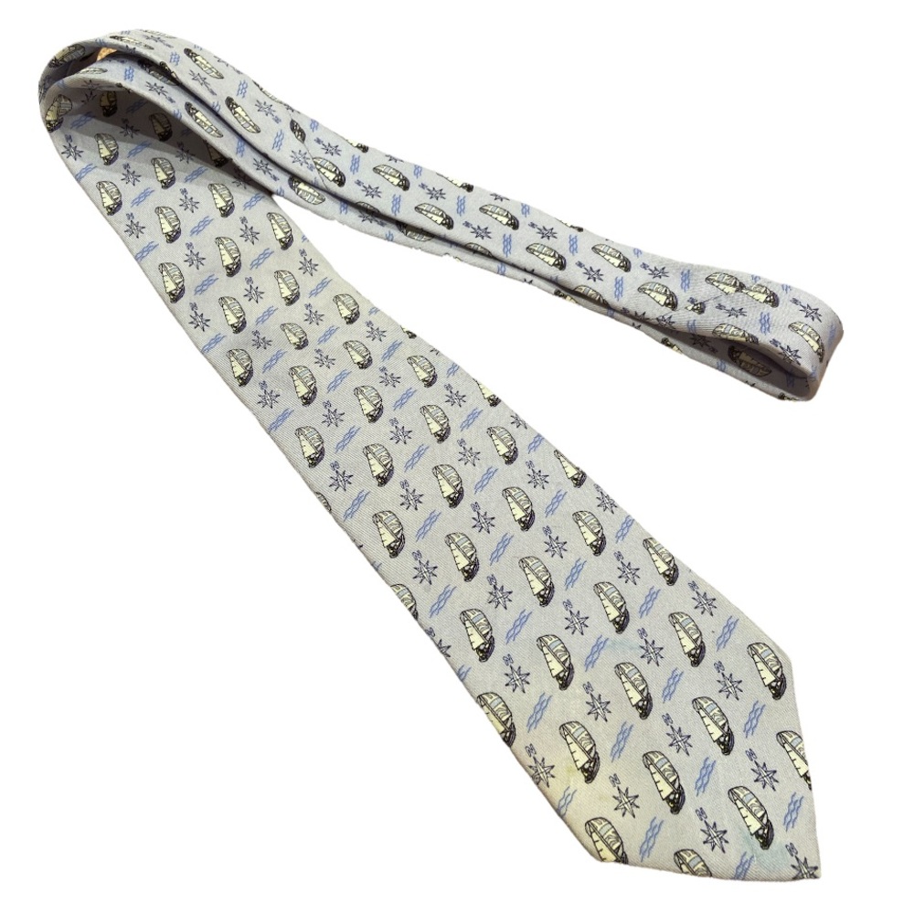 Vineyard Vines 100% Silk Men’s Light Blue Boat Tie